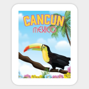 Cancun Mexico Travel poster Sticker